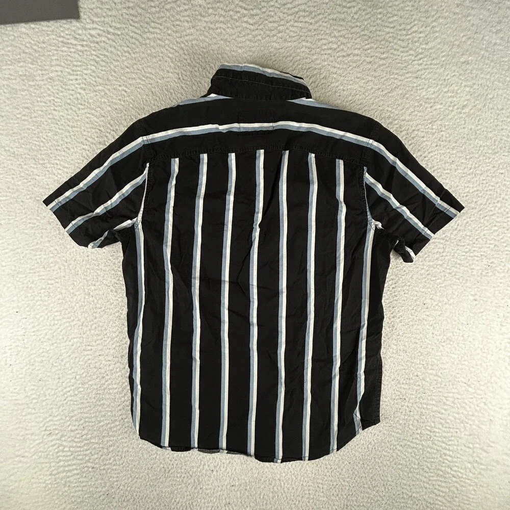 Hollister Shirt Mens Small Lot of 2 Striped Button Up Short Sleeve Epic Flex